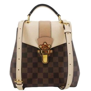 LOUIS VUITTON Clapton Damier Ebene Backpack Bag Creme Beige - Picture 1 of 15