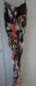 MARCIANO LADIES DRESS SIZE 4 STUNNING DESIGN AND COLOURS UNEVEN HEMMING AS NEW - Picture 1 of 8
