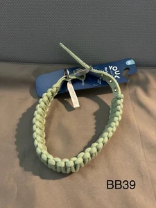 YOULY The Bohemian Green Macrame Hundehalsband & generische mittelgelbe Leine - Bild 1 von 5