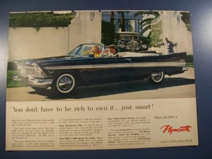 1957 Plymouth Belvedere Convertible mid-size-mag car ad -"don't have to be rich" - Picture 1 of 1