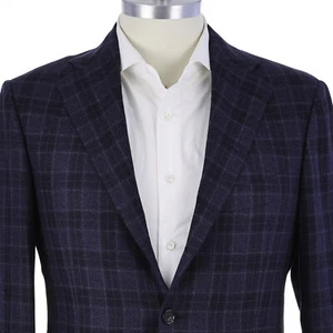 $8,995 Cesare Attolini Custom 'Loro Piana Zelander' Dark Cobalt Men's Jacket 44R - Picture 1 of 16