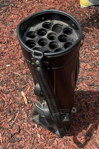 Macgregor Black Vintage Golf Bag RC05 Retro Strappy Heavy 35” Tall Leather - Picture 1 of 11