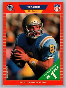 1989 Pro Set - #490 Troy Aikman (RC) - HOF NM-MT *TEXCARDS* - Foto 1 di 2