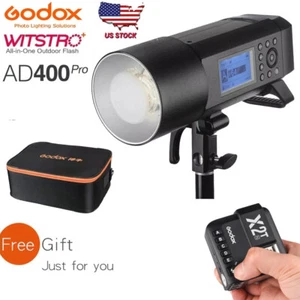 US Godox AD400Pro 400W TTL HSS Outdoor Flash+X2T-N Trigger+Carry Case For Nikon - Picture 1 of 17