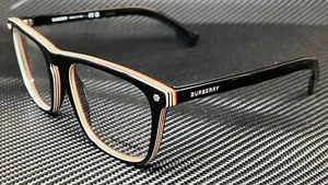 BURBERRY BE2340 3798 Black Men's Square 56 mm Eyeglasses - Picture 1 of 5