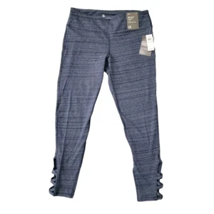 Gapfit Gfast Mid Rise Legging Womens Large Fitted Through Thigh Brushed Gray Blu - Picture 1 of 7