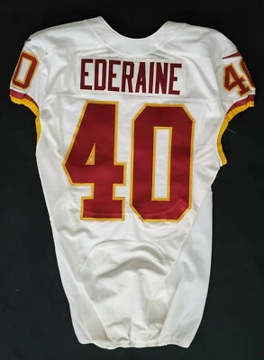 #40 Ejiro Ederaine of Washington Redskins NFL Player-Worn Road Jersey - 05988 - Image 1 of 4