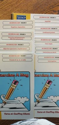 Lot of 9 French Grammar: Exercise A Day: Vol 1 3 4 5 6 7 9 10 11 Tralco-Lingo - Image 1 of 4