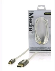 Mini DisplayPort to DisplayPort 1m Cable Pc Laptop to Monitor Lead Male to M DP - Picture 1 of 5