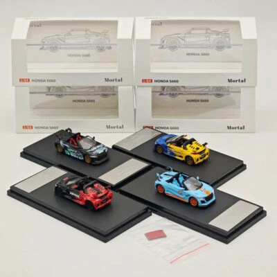 MASTER Mortal 1:64 S660 Mugen Gulf SPOON HKS ADVAN Diecast Models Toys Car Gifts