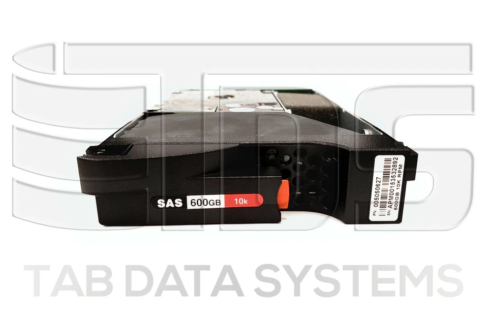 EMC 005050627 600GB 10K 3.5" SAS HDD Drive V5-PS10-600 V6-PS10-600 VNXe - Image 1 of 1