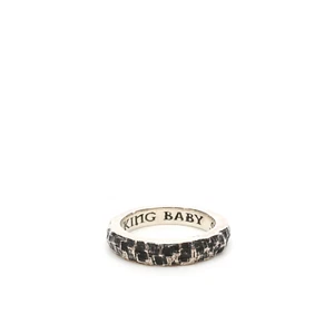 King Baby Studio Square Textured Stackable Ring Fine Silver .925 Size 12 - Picture 1 of 7
