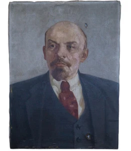 retrato de Lenin pintura óleo sobre lienzo 60x80 cm - Imagen 1 de 5