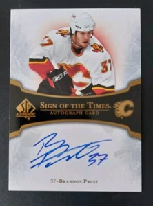 2007-08 SP Authentic Brandon Prust Sign Of The Times Card #ST-PR. Calgary Flames - Picture 1 of 3