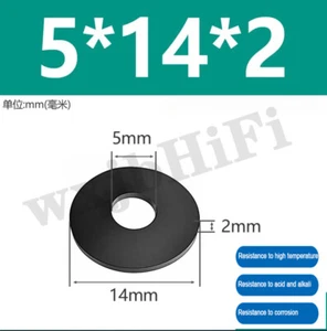 Arandelas planas de goma gruesa 3/16" ID x 9/16" OD x 0,078" espaciadores sellado - Imagen 1 de 5