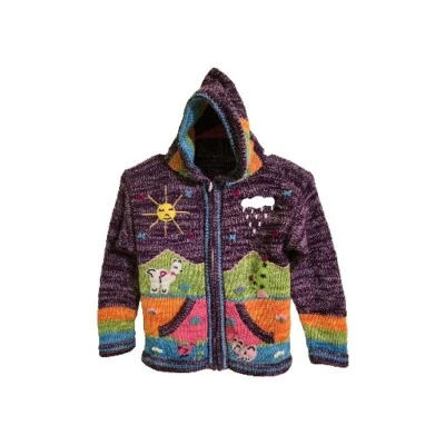Cárdigan bordado para niños hecho en Perú de 4 a 5 años  Foto 1 de 2