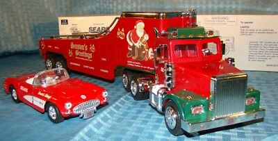 LIMITED EDITION SEARS MOBILE ONE CAR CARRIER WITH 1957 CHEVROLET CORVETTE-1999! - Image 1 of 4