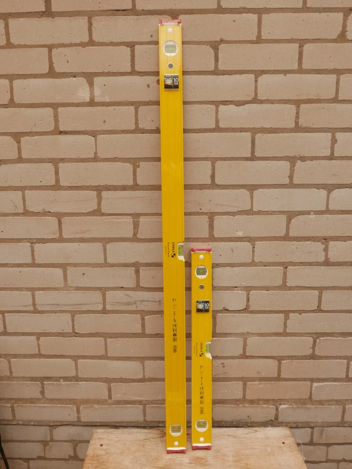 STABILA 96/2 24" 60CM & 48" 120CM HEAVY DUTY RIBBED DOUBLE PLUMB SPIRIT LEVELS - Image 1 of 1