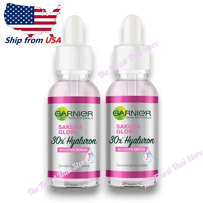 Garnier Skin Naturals Sakura Glow Hyaluron Booster Serum 30ml pack of 2 pieces - Image 1 of 4