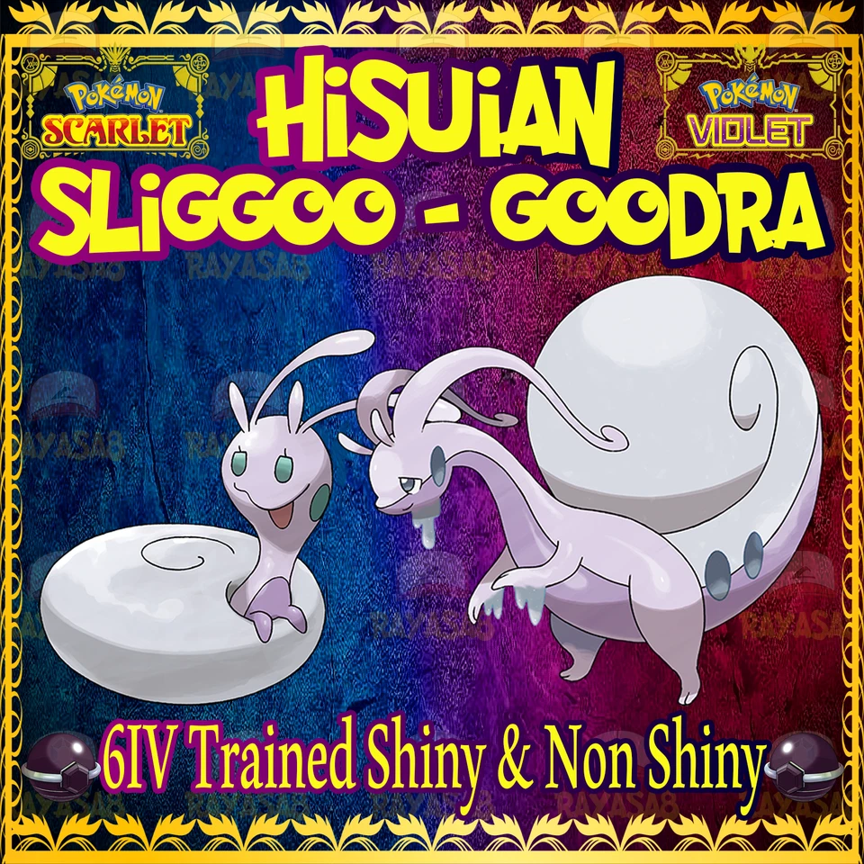 Sliggoo Goodra Hisuian Alpha 🌟Shiny🌟 Non Shiny Pokemon Scarlet and Violet Home