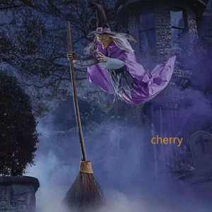 Halloween Decorations Outdoor - 6 ft Animated Hovering Witch Animatronics NEW - Picture 1 of 4