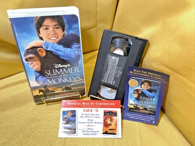 Summer of the Monkeys (VHS 1998) Wilford Brimley Disney Movie Clamshell Inserts - Image 1 of 4