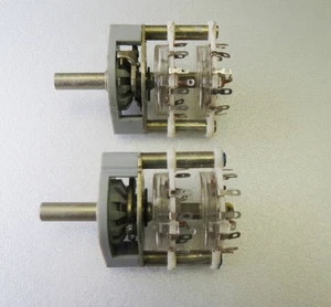 2x RFT Rotary Switch 2 Pole 11 positions Shorting 2P11T/2P12T Paladium Contacts - Imagen 1 de 6