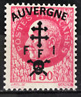 Local France 1944 overprint Auvergne MNH