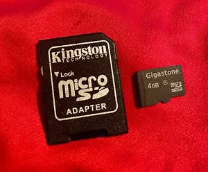 Gigastone 4GB Micro SDHC Class 4 Memory Card w/Kingston Adapter - Picture 1 of 1