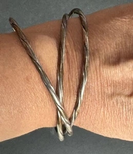 Dreifach 3 Glieder Armreif Armband gedreht Sterling Silber 925 - Bild 1 von 9