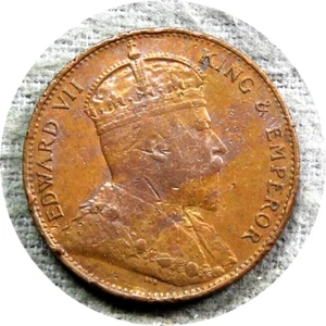 elf Ceylon 1 Cent 1906 Edward VII - Picture 1 of 2