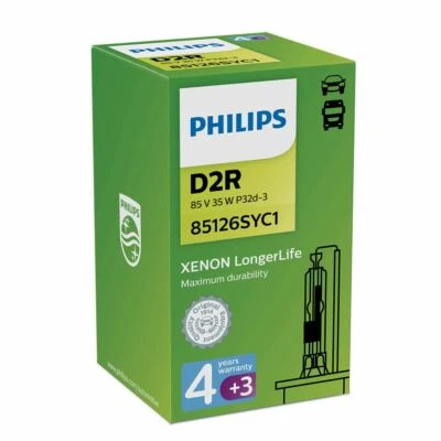 PHILIPS LongerLife D2R Xenon Lamp 7 Years Warranty 85V 35W P32d-3 85126SYC1 x1 - Image 1 of 4