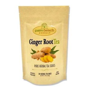 Ginger Root Tea by Palm Beach Herbals | 30ct, Caffeine-Free - Picture 1 of 6