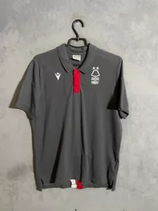 Nottingham Forest Training Jersey Football Soccer Shirt Gray Macron Men Size L - Picture 1 of 6