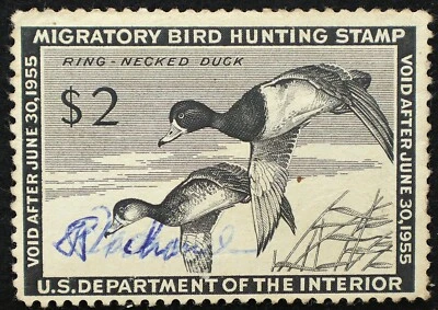 U.S. Used Stamp Scott #RW21 $2 Federal Duck Hunting. Fine. Choice! - Image 1 of 2