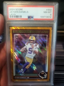 2024 Score Jayden Daniels Lava #383/630 PSA 8 NM-MINT - Picture 1 of 2