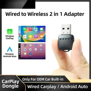 Kabelgebunden auf kabellos CarPlay Android Auto 2 in1 Mini Adapter 5GHz WiFi5 für 98% Auto - Bild 1 von 18
