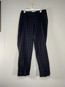 Ashley Stewart Dress Pants Women's 18/20 High Rise Gray Plaid Business Office - Picture 1 of 16