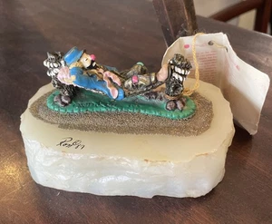 Ron Lee Hobo 1987 Clown Hammock Figurine 24K Gold Plated - Picture 1 of 20