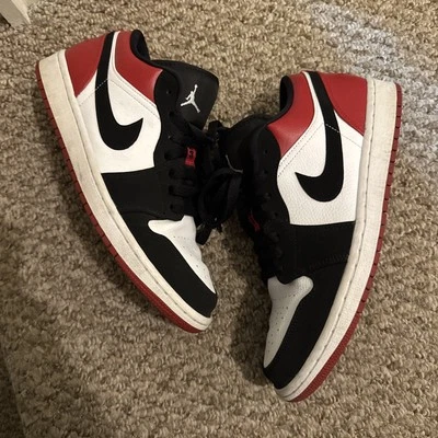 Talla 10 - Air Jordan 1 Puntera Baja Negra Foto 1 de 4