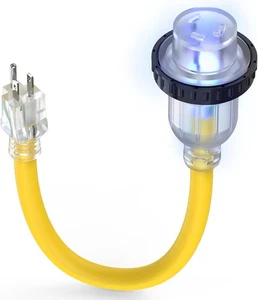 TOOLIOM 30 Amp auf 110 RV Netzteil, 30Amp auf 15Amp RV Stecker, Twist Lock NEMA - Bild 1 von 8