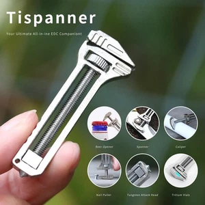 Titanschlüssel Mini Flaschenöffner EDC Tool Multitool Compact Multi Tool - Bild 1 von 12