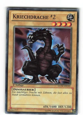 Yugioh KRIECHDRACHE #2 , lcjw-de141 Common deutsch Near Mint 1. Auflage - Bild 1 von 2