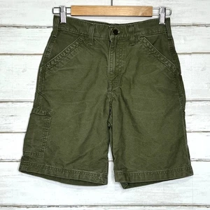 Carhartt Olive Green Cargo Shorts Boys Size 12 - Picture 1 of 9