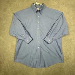 Brooks Brothers Regular Fit Non Iron Blue Oxford Button Down Shirt - Picture 1 of 8