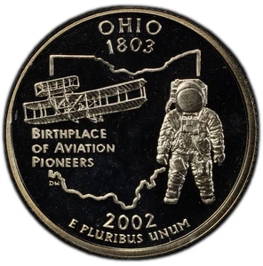 2002-S Statehood Quarter - Ohio - Proof 25C Fresh From Proof Set - Picture 1 of 2