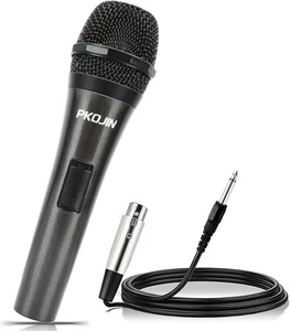 Dynamic Karaoke Microphone for Singing, Vocal Wired Black - Afbeelding 1 van 7