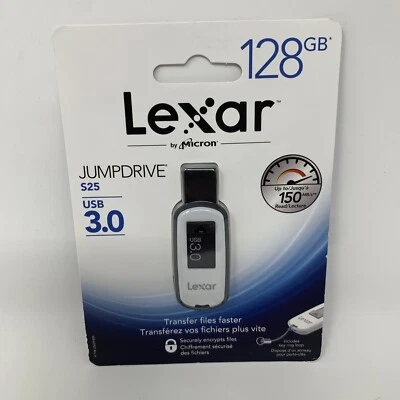 Lexar S25 128GB Jumpdrive USB 3.0 NEW Up to 150MB/sec Read - Image 1 of 4