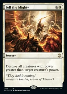 FELL THE MIGHTY mtg NM-M New Capenna Commander Rare 1 Card - Picture 1 of 1