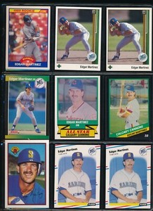 Lot (16) Edgar Martinez 1989 CMC #34 768 645 16 378 216 637 552 etc (EW67) SWSW6